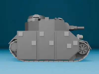 Mini Panzer III 3D model Low-poly 3D model