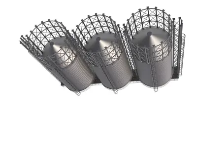 Grain Storage Silo 3D model buy