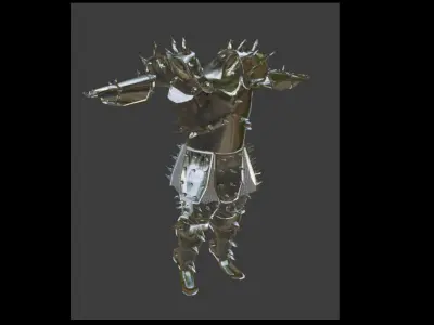 Spike Armor  Low Poly Low-poly 3D model