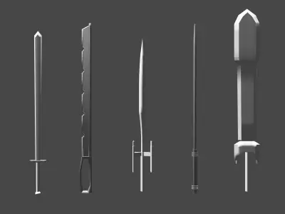 Weapons Pack 1 - Swords Blades and Dagger Free low-poly 3D model