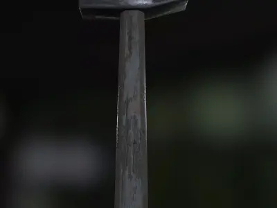 Hammer Low-poly 3D model 55