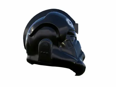 Imperial tie pilot helmet - Star Wars Low-poly 3D model