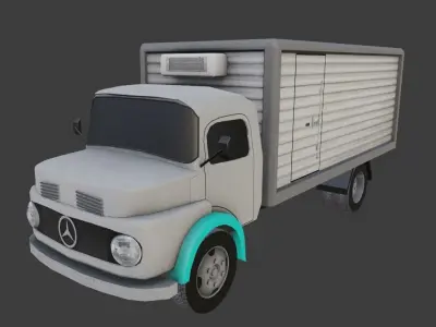 Mercedes Benz Kurzhauber Low-poly 3D model