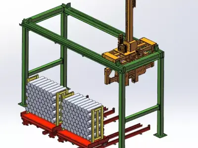 Automatic rod loading machine 3D model