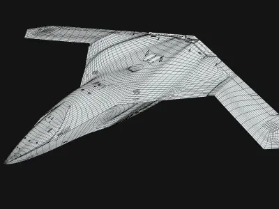 Drone Low-poly 3D model 5