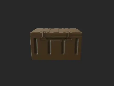 Military Box Low-poly 3D model 7