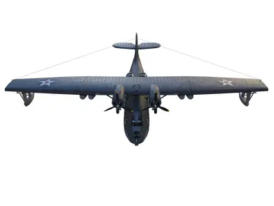 PBY-5 Catalina Low-poly 3D model