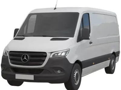 Mercedes Sprinter Detailed interior Standard 2023 3D model