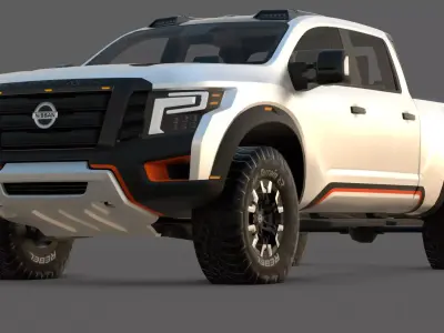 2016 Nissan Titan Warrior Concept 3D Model  The  Off-Road Beast Low-poly 3D model