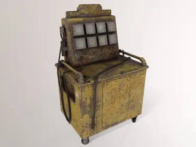 Garage diagnostic cart Low-poly 3D model