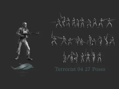 100 Terrorist 3D Model Pack