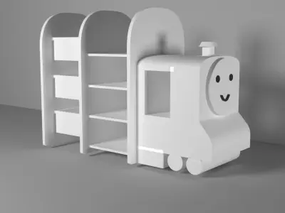 furniture cupboard Low-poly 3D model shop
