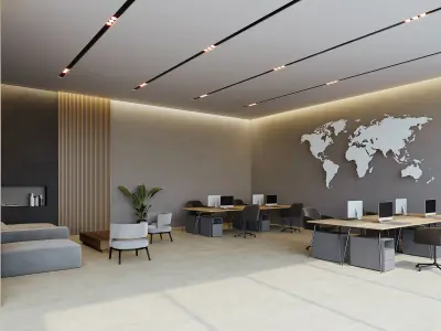 interior scene office 07 3D model