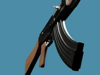 High Poly Ak 47 Model 3D model