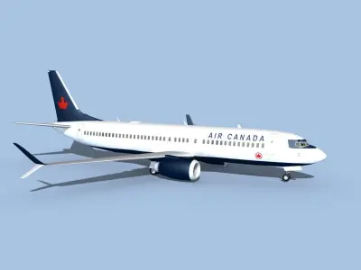 Boeing 737-800 Max Air Canada 3D model