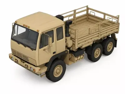 Military Tactical Cargo Truck 6x6 Medium 3D model