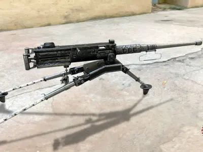 M2 Browning Low-poly 3D model purchase