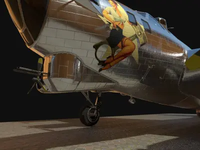 buoing B 17 Low-poly 3D model