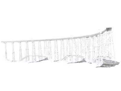 Railway track bridge 3D model