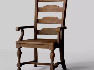 Old Wooden Chair  3D model