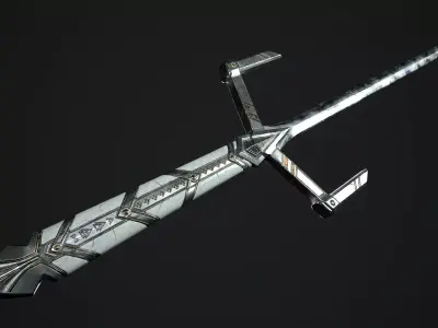 Fantazy Sword Melee Weapon Low-poly 3D model get