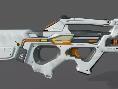 P90 Gun High-Low poly Low-poly 3D model