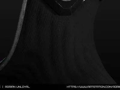 Sci-fi Deep-Dive Helmet Low-poly 3D model
