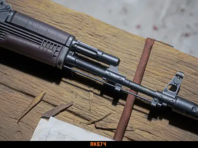 AKS74 Low-poly 3D model