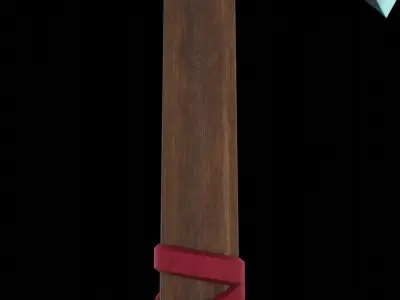 weapon axe Low-poly 3D model