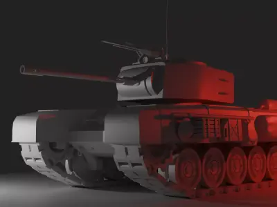 Tank Low-Poly Low-poly 3D model by verlaz-vl