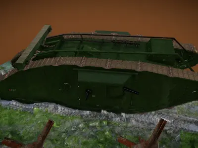 Mark IV ww1 Low-poly 3D model