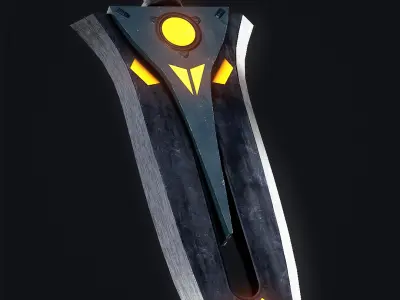 Sci-Fi Knife Low-poly 3D model purchase