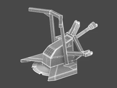 3-Point Tractor Tree Saw 3D model