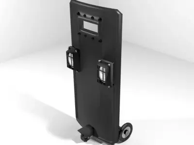 Personal Armor Shield - Roller Ballistic Shield 3D model