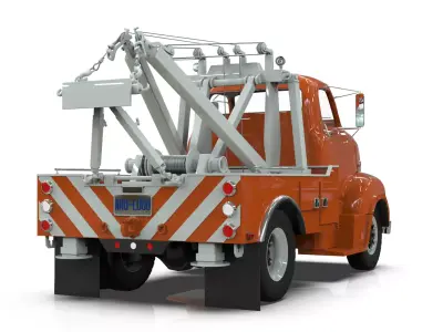 Vintage COE Tow Truck with Holmes 750 Wrecker  3D model