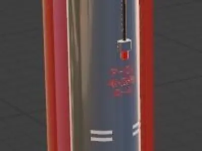 Series of Russian submarine ballistic missiles 3D model