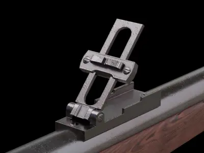 Winchester 1895 Lowpoly PBR Rifle Low-poly 3D model