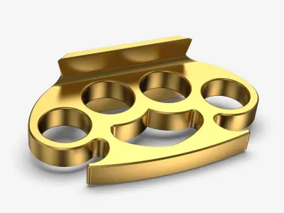 Hammered Brass knuckles 3D model