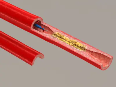 Stents with Artery 3D model