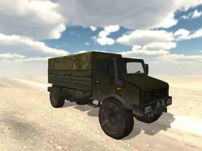 Army Cargo Military Truck  Lowpoly unity Low-poly 3D model