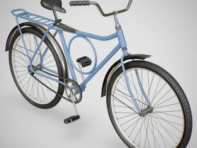 Biycle - Monark Blue Low-poly 3D model