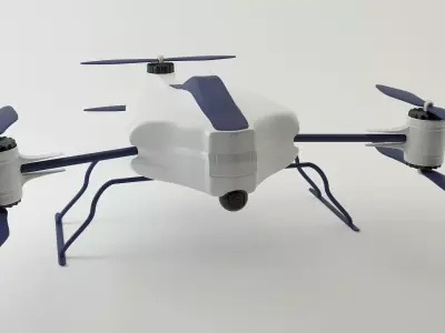 drone with propellers 3D model