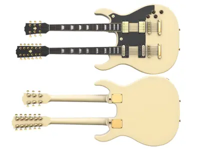 Electric Guitar Part 7 Low-poly 3D model