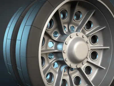 T-54 Tank Road Wheel High-Poly 3D model