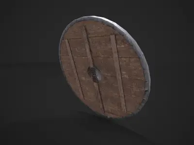 Viking Shield - Game-Ready Asset Low-poly 3D model