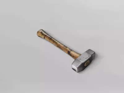 Realistic Vintage Sledgehammer 3D Model 3D model