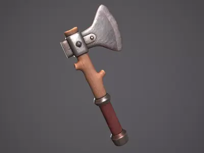 Axe Battle Weapon  Low-poly 3D model