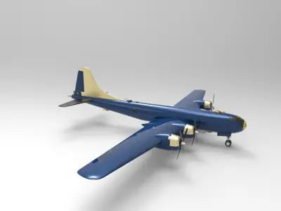 B-29 Superfortress blue 3D model
