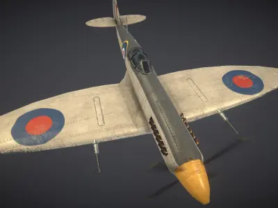 Supermarine Spitfire Low-poly 3D model from CGTrader