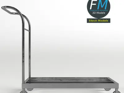 Platform trolley cart 2 3D model